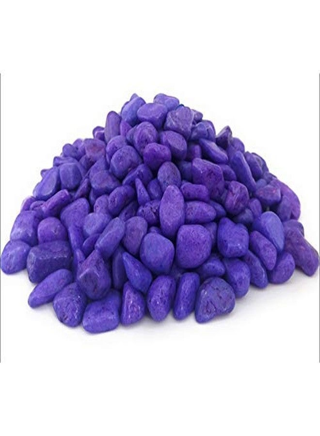 Power Stone Polished Colored Stone Marble Pebbles for Home Garden Aquarium Outdoor Decoration (Purple, 4 Kg) - Image 2